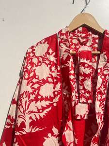 Indien fait à la main 100% coton Kimono robe imprimé fleuri décontracté plage vacances porter pour l'été printemps parfait Bikini hiver automne - Product Image 2