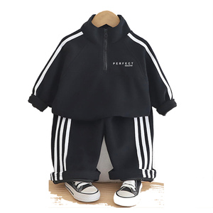Baby Clothing Hoodies & Sweatshirts top quality Outdoor Zipper Sport Sets Kids Street wear 100% cotton <b>Toddler</b> Jogger Tracksuits - Product Image 4
