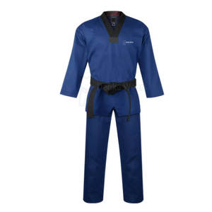 Uniforme de Entrenamiento Personalizado al por Mayor con Logotipo, Ligero, con Impresión por Transferencia de Calor, Uniforme de Práctica con Cuello en V de Poliéster/Algodón con Cinturón - Product Image 6