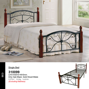 Cama de Metal JPS 310099 para dormitorio, muebles modernos para el hogar, tapicería de tela de cuero de PVC PU, Metal Queen King individual de Malasia - Product Image 2