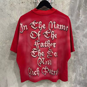 Camisetas de algodón 100% de alta calidad para hombre, de secado rápido y transpirable, de peso pesado, personalizables con venta al por mayor, ropa de hombre con diamantes de imitación - Product Image 4