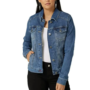 Chaqueta vaquera lavada con relleno de algodón de invierno para mujer, manga larga, soporte sólido, aspecto impermeable, tamaño personalizable, pantalones vaqueros al por mayor - Product Image 4