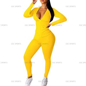 Survêtement de printemps pour femme – Idéal pour le jogging, la gym, le yoga – Coupe régulière, polyester/coton, extensible dans quatre directions, respirant, taille élastique, personnalisable - Product Image 5