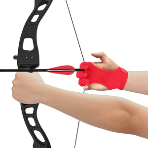 Guantes de Cuero de Vaca de 3 Dedos para Tirar de Arco y Flecha, Equipo Duradero y Cómodo, Guantes de Protección para Dedos de Tiro con Arco - Product Image 5