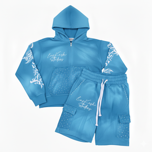 Chándal de Verano Personalizado con Estampado y Bordado para Hombre y Mujer, con Pedrería en Todo el Prenda, 100% Algodón Felpa en Varios Colores - Product Image 5