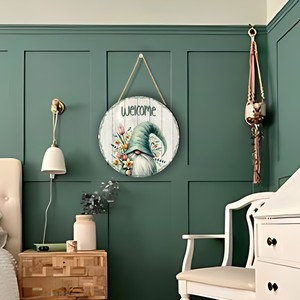 ของตกแต่งผนังประตูแบบแขวนทรงกลมลายดอกคำพังเพยต้อนรับแมวสุนัขแมวทำด้วยมือแบบเวียดนาม - Product Image 5