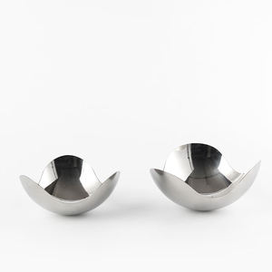 Moderno Tazón para Servir en Forma de Ola de Acero Inoxidable, Plato de Metal de Grado Alimenticio para Aperitivos y Frutas, para Decoración de Mesa de Hotel, Restaurante, Cafetería - Product Image 5