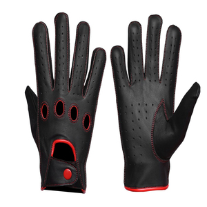 Gants de conduite en cuir Logo personnalisé de haute qualité en cuir Meilleur matériau Oem Odm In Multi Color Driving Gloves - Product Image 4