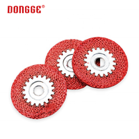 Roue de polissage en sisal rouge à noyau en fer de 100 mm pour le polissage de l'acier inoxydable