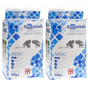 2 Paquetes de 60x90 cm de Toallas Sanitarias para Perros Ferribiella Assorbello Basic 100pz <span class=keywords><strong>Giordano</strong></span> Shop 11.6kg Uso Médico - Product Image 2