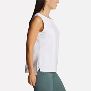 Femmes personnalisé été respirant débardeurs longue longueur décontracté hauts de sport livraison gratuite en gros dames en vrac vêtements Logo personnalisé - Product Image 4