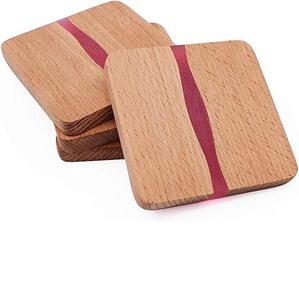 Sous-verre de service à thé et café en bois naturel, sous-verre décoratif pour la cuisine et la maison, nouvelle collection - Product Image 6