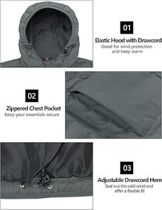 Manteau d'hiver épais et imperméable à l'eau pour hommes Veste d'hiver à capuche chaude et à poches en toile de haute qualité - Product Image 4