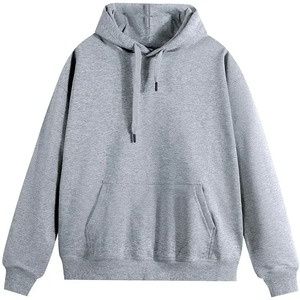 เสื้อสเวตเตอร์ทรงหลวมมีฮู้ดสีพื้นสำหรับผู้ชายและผู้หญิงเสื้อฮู้ดแฟชั่นสำหรับผู้ชายและผู้หญิง - Product Image 3