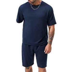 Fashion High Street Plus Size 2-Piece Solid Men's Summer Running <b>Set</b> Breathable Eco-Friendly Quick Dry T-Shirt and Shorts - Product Image 6