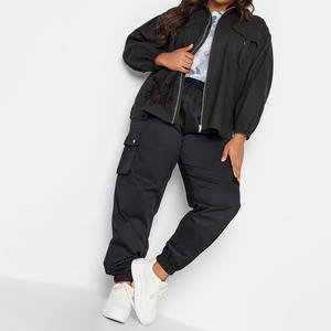 Abrigo informal de manga larga para mujer, otoño-invierno 2026, cuello alto, estilo bomber, tallas grandes, transpirable y cortavientos. - Product Image 1