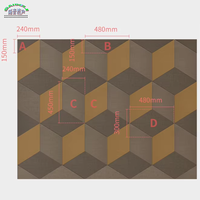 Module d'absorption acoustique réglable en fibre de polyester SDL, forme pyramidale, ignifuge, imperméable, matériau MDF, design 3D, hôtel
