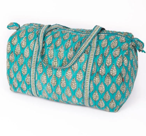 Beautifully Designed Printed Cotton Travel <b>Bag</b> With 15L <b>Space</b> Capacity Pockets and Zipper Closure Used for Traveling - Product Image 1