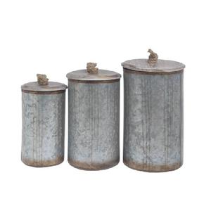 Different Sizes Metal Canister <b>Hot</b> Selling Handmade Designer <b>Container</b> Customized Finished Wholesale Vintage Canister - Product Image 1