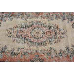 Alfombra Turca de 4x7 pies (123x212 cm), Alfombra Vintage con Estampado Animal Marrón - Product Image 5