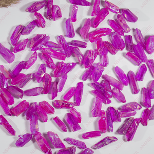 Venta al por mayor de mini puntos de cuarzo aura de color rosa natural, cristales curativos semipreciosos para decoración y meditación a bajo precio. - Product Image 5