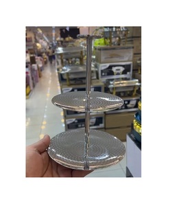 Support à gâteau de forme ronde de qualité de luxe Serveur de gâteau de bonbons en acier inoxydable de conception fantastique à un prix abordable - Product Image 1
