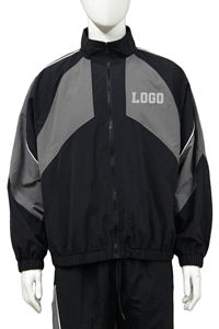 ชุดวอร์มเสื้อกันลมผ้าฝ้าย100% กันลมชุดวอร์ม2025สีตัดกันแบบกำหนดเอง - Product Image 6