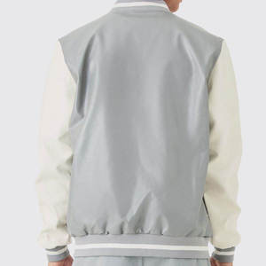 แจ็กเก็ตเบสบอลสำหรับผู้ชายเสื้อแจ็กเก็ตกันหนาวแบบลำลองปกตั้งมีหลายสี - Product Image 2