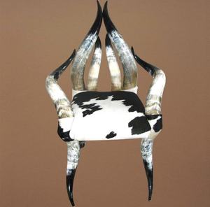 Auténtica Silla de cuerno de vaca, cómoda, duradera y elegante, diseño pulido natural, técnica ecológica - Product Image 2