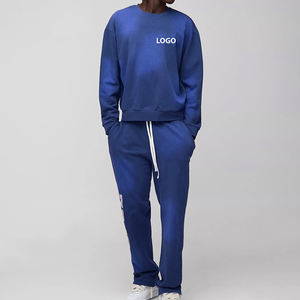 Ensemble de survêtement en tricot pour homme avec logo personnalisé, streetwear décontracté, survêtement noir avec logo pour homme - Product Image 6