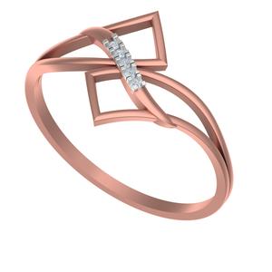 แหวนหมั้นเพชรโรสโกลด์18K ดีไซน์แบบโซลิแทร์หรูหราพร้อมการตั้งค่า IGI ที่มีง่ามได้รับการรับรองสำหรับวันครบรอบ - Product Image 3