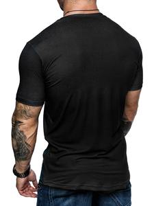 เสื้อยืดกีฬาผู้ชายพรีเมียม ผ้าฝ้าย 100% ระบายอากาศดี คอกลม สำหรับวิ่ง ฟิตเนส จ๊อกกิ้ง และฝึกเพาะกาย - Product Image 5