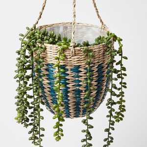 Jardinière suspendue en herbe de mer pour les essentiels du jardin, tissage à la main, jardinières murales en herbe de mer, pots de plantes - Product Image 3