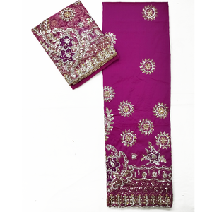 Fabricant indien vente directe soie africaine George dentelle tissus pour vêtement robe enveloppes de l'Inde - Product Image 1