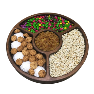 Plateau de serveur de fruits secs multi-compartiments solide moderne serveur de collation d'écrou pour la décoration de la maison accessoires de cuisine de fête - Product Image 6