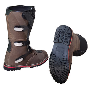 Botas de Motociclismo de Verano, Botas de Carreras Todoterreno, Calzado Deportivo de Cuero, Transpirable, Impermeable, de Alta Calidad - Product Image 4