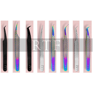 Pince à épiler d'extension de cils personnalisée de marque privée forte tenue mince et droit Isolation du volume ensemble de manucure et de pédicure - Product Image 4