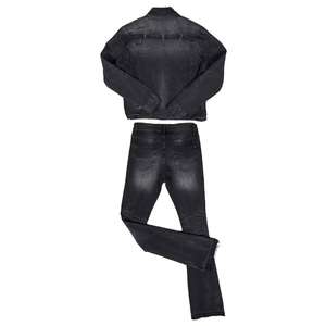 Conjunto de Dos Piezas de Jeans Personalizados, Chaqueta Vaquera con Estampado Lavado, Conjunto de Jeans para Hombre - Product Image 6