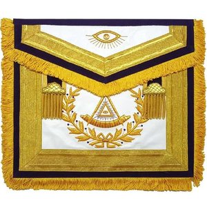 Fabricant pakistanais d'articles maçonniques brodés à la main Regalia Grand Lodge Master Mason Tablier maçonnique - Product Image 4