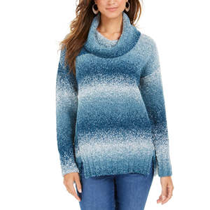 Cardigan Ombre Bouclé da Donna Style & Co Blu Stile Coreano Casual Tessuto Traspirante per Autunno/Inverno Taglia S - Product Image 1