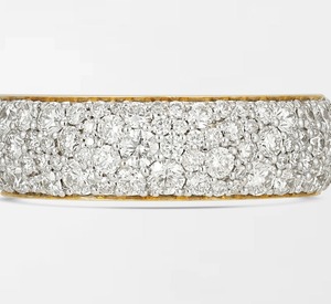 Bague en or classique sculptée avec 174 diamants ovales cultivés en laboratoire, 2,14 carats GH-VS, en or jaune 18 carats, bijoux tendance - Product Image 2