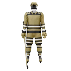Prix d'usine sur mesure de qualité supérieure prix raisonnable uniforme de hockey sur glace 100% tissu polyester uniforme de hockey sur glace - Product Image 4