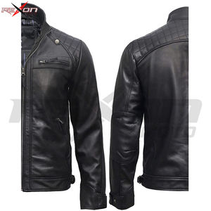 Chaquetas de cuero de talla grande para hombre, abrigos de cuello alto, chaquetas de motociclista, ropa de moda - Product Image 4