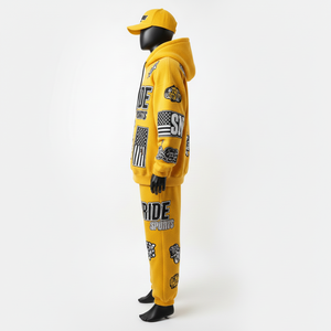 ชุดวอร์มผู้ชายแบบมีฮู้ด สไตล์ลำลอง ทรงปกติ สำหรับฤดูหนาว ผ้าฝ้ายฟลีซ 100%  สำหรับออกกำลังกาย เล่นกีฬา วิ่งจ๊อกกิ้ง พร้อมปักโลโก้ตามสั่ง - Product Image 3