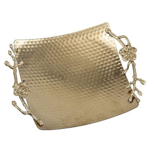 Fabulosa bandeja de servicio de Metal con asas de hoja de oro, bandeja decorativa cuadrada para decoración del hogar para comedor, bandeja de comida para servidor - Product Image 3