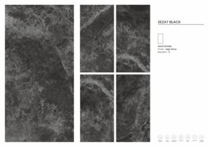 Carreaux en porcelaine noir brillant 600x1200 SEZAT - Product Image 3