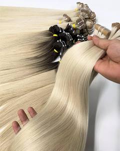 CINTA rubia EN Extensiones de cabello humano vietnamita Procesamiento ruso Técnica eslava Virgen Textura suave y sedosa Suministro de fábrica - Product Image 3