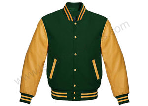 Vente en gros Fabricant de vestes varisty à broderie en chenille Bomber de baseball Veste universitaire en cuir Letterman Crop - Product Image 4