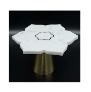 Alto su esigente supporto per torta in marmo <span class=keywords><strong>pasticceria</strong></span> e piatto per Cupcake Design supporto per torta in <span class=keywords><strong>pietra</strong></span> bianca - Product Image 6