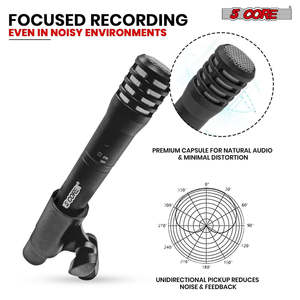 5Core Instrument <b>Microphone</b> Professional XLR Cardioid Pencil Stick <b>Condenser</b> Mic - Product Image 4